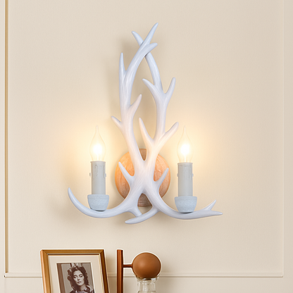 Lustre Bois de Cerf en Résine - Ambiance Naturelle & Moderne