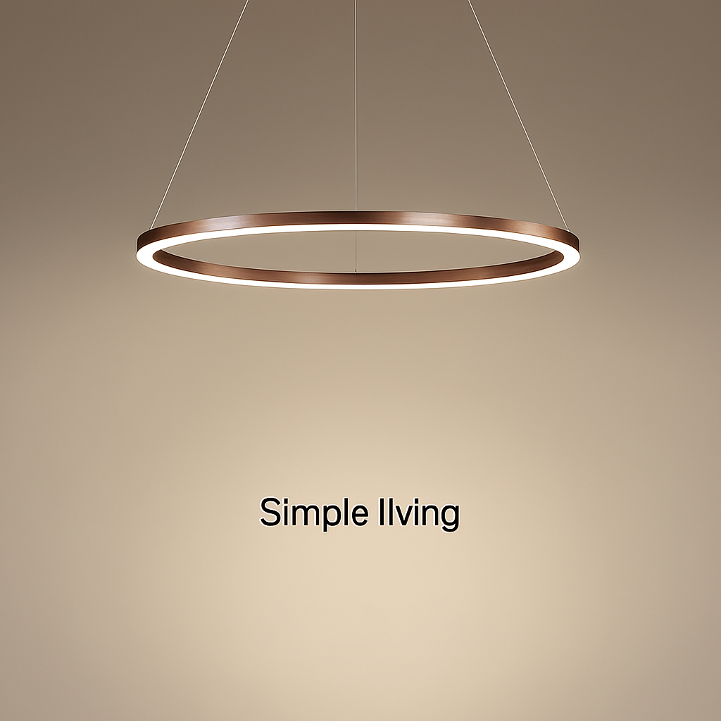 Lustre LED Anneau Scandinave Aluminium Design Minimaliste