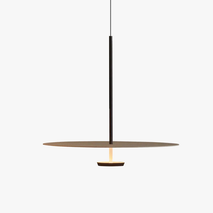 Lustre LED Annulaire Minimaliste Métal Noir & Blanc