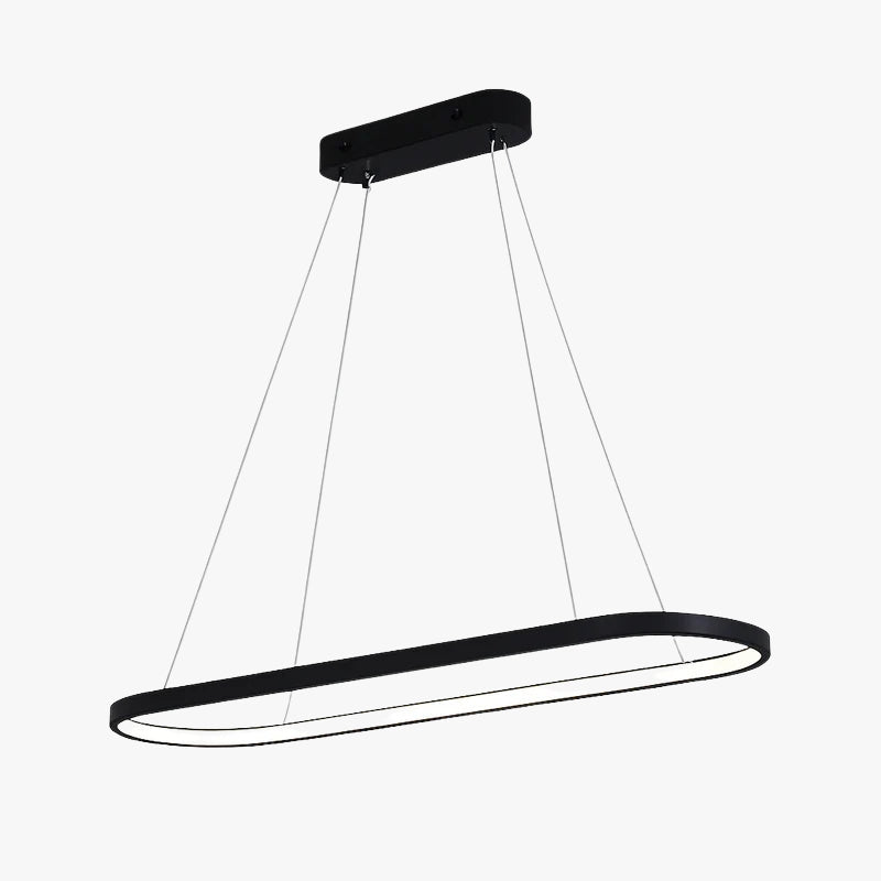 Lustre LED Design Suspendu Aluminium Noir/Blanc