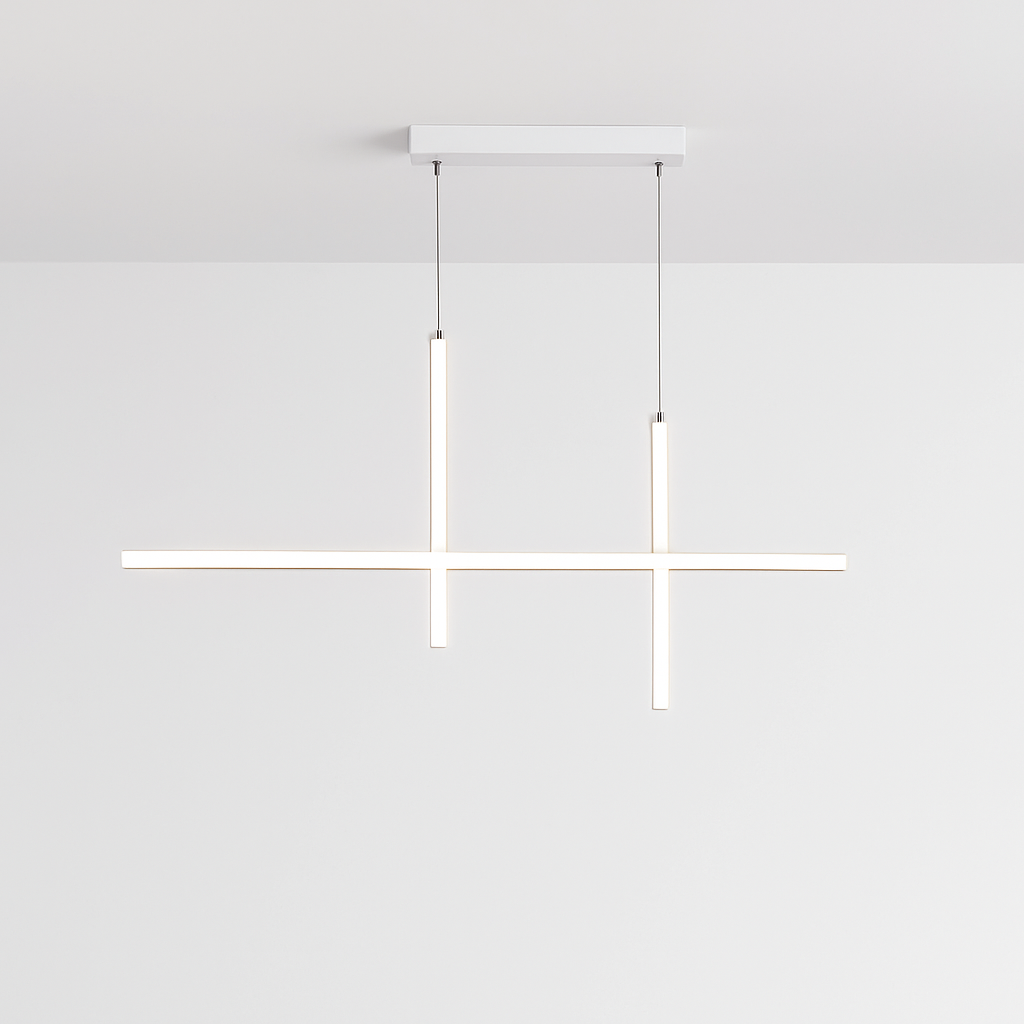 Lustre LED Noir Minimaliste Moderne Dimmable
