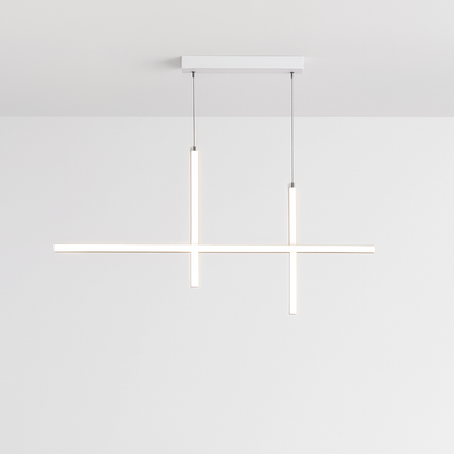 Lustre LED Noir Minimaliste Moderne Dimmable