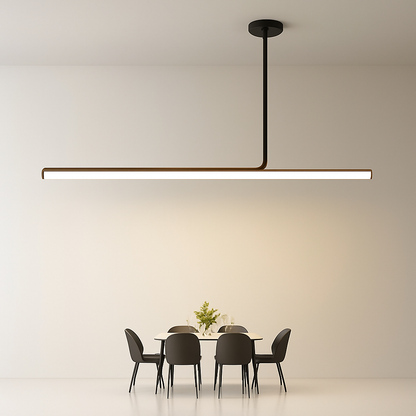Lustre LED Long Moderne Noir/Blanc Dimmable