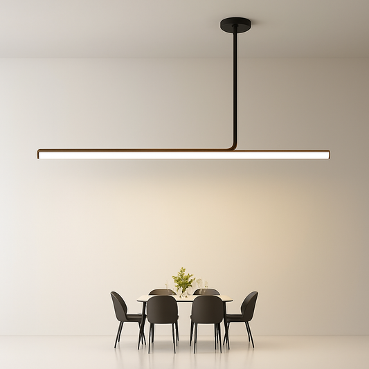 Lustre LED Long Moderne Noir/Blanc Dimmable