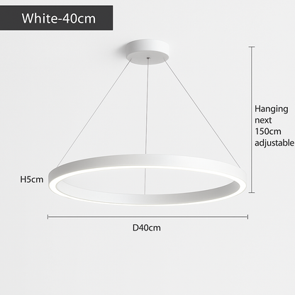 Lustre LED Rond Minimaliste Aluminium - SaloEElaitte