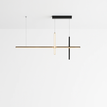 Lustre LED Minimaliste Dimmable Aluminium Noir/Blanc