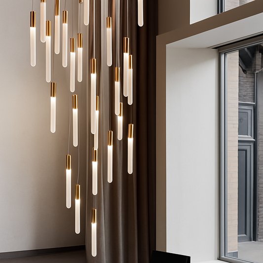 Lustre LED Doré Minimaliste CAMPEGGI