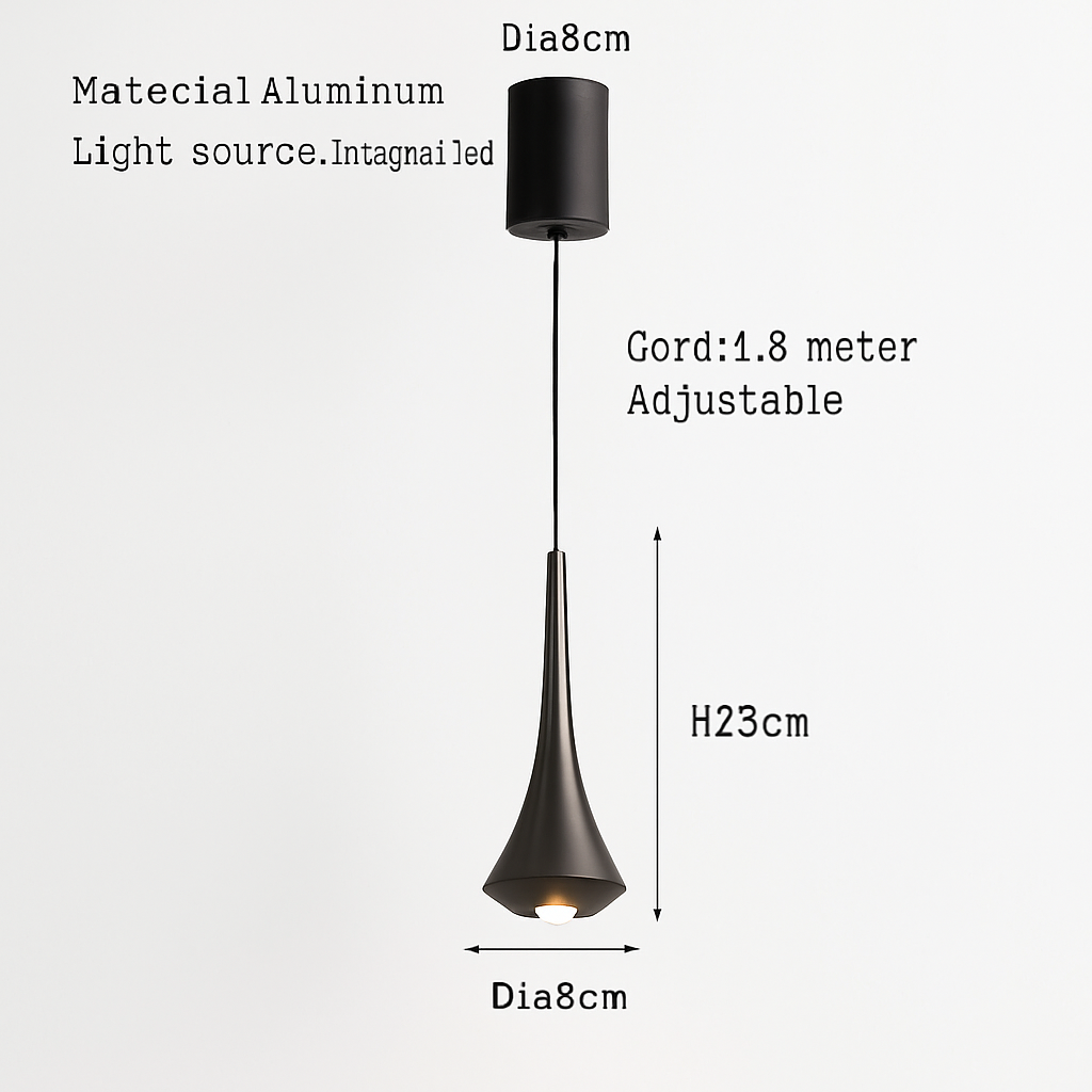 Lustre LED Nordique Aluminium Design Moderne
