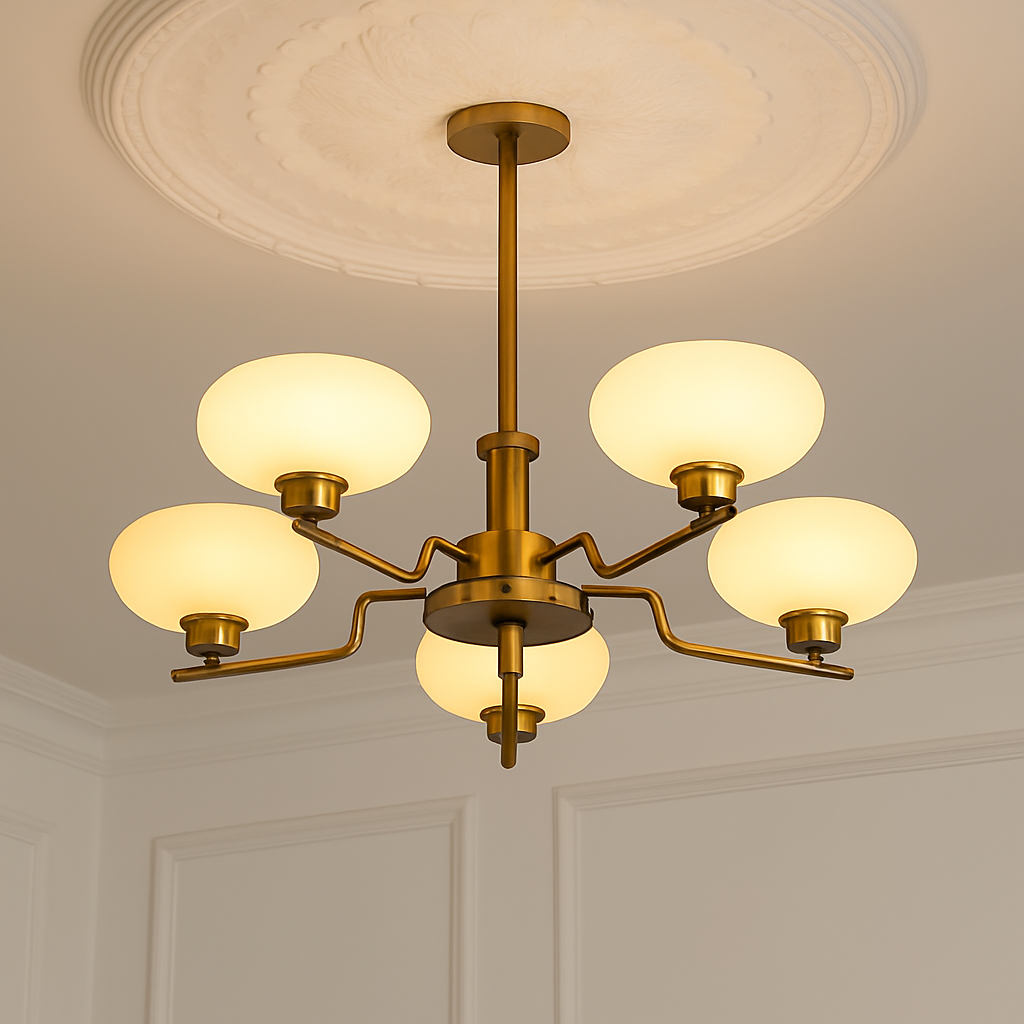 Lustre LED Vintage Bauhaus Verre Teinté - Design Nordique