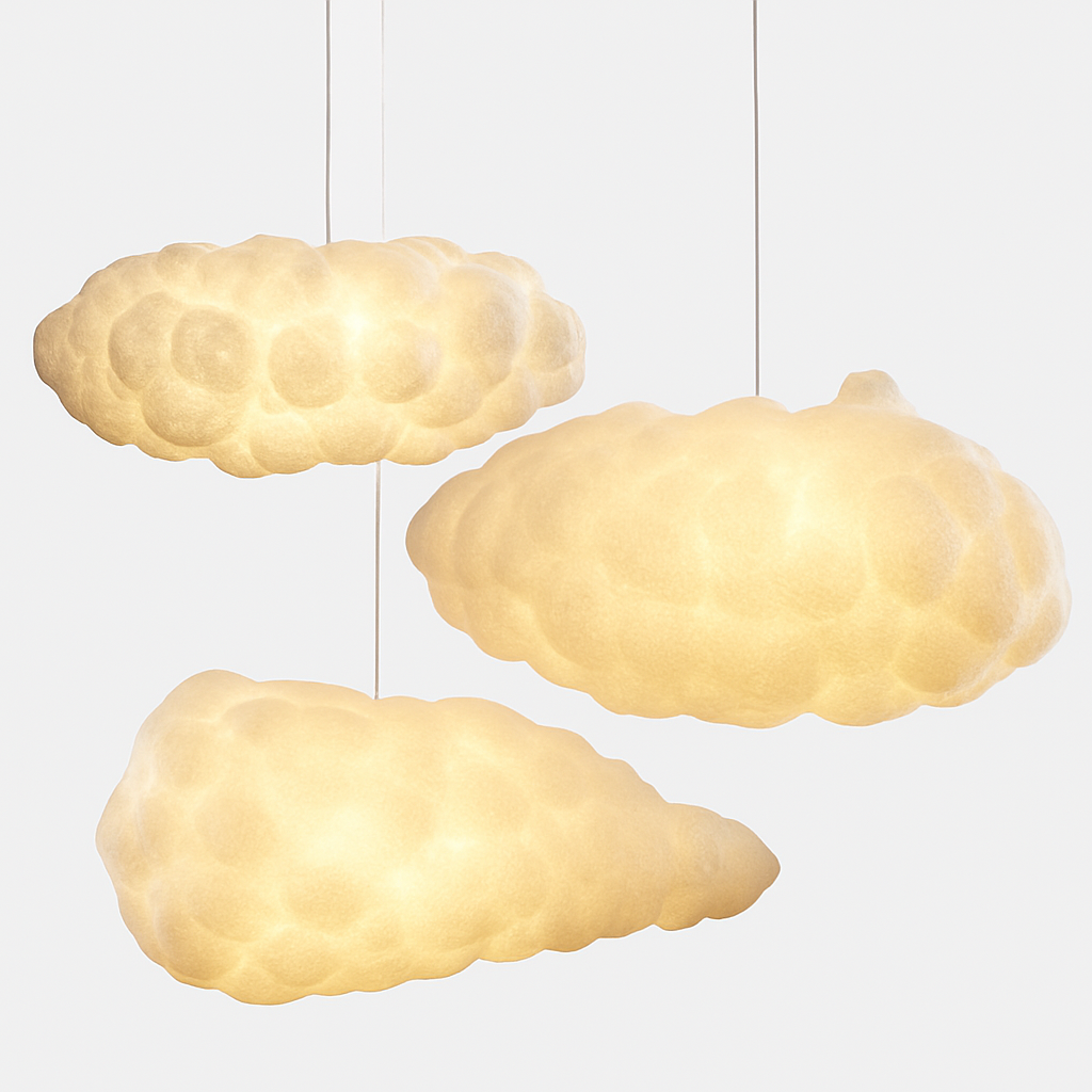 Lustre Nuage LED Moderne Blanc - Suspension Design Art Déco