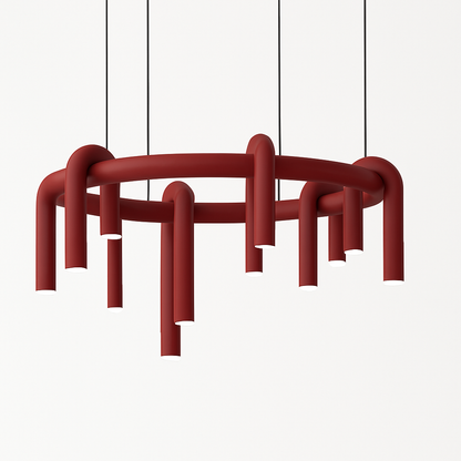 Lustre LED Rouge Scandinave Design U