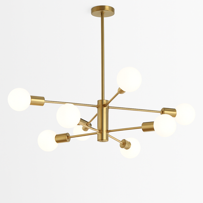 Lustre Spoutnik Moderne Noir en Fer