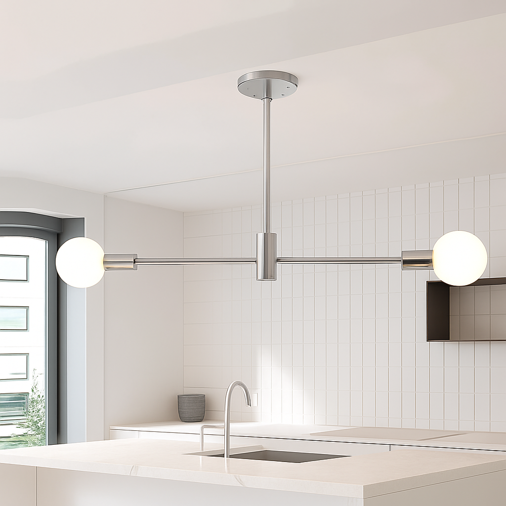 Lustre Spoutnik Moderne Noir en Fer