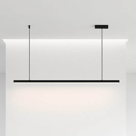 Lustre LED Nordique Minimaliste Aluminium Noir/Blanc