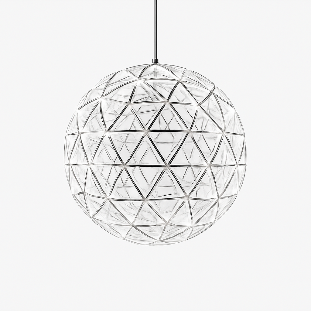 Lustre Suspension LED Spark Ball Design Moderne Acier Inoxydable