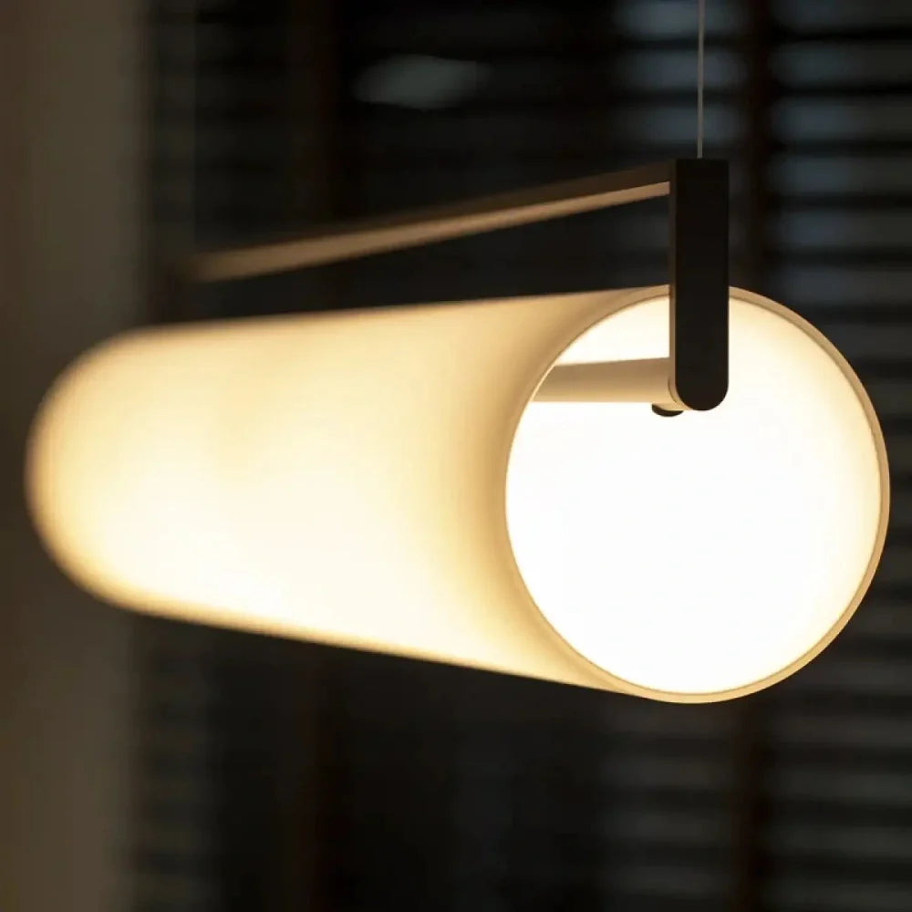 Lustre cylindre opalin | Aethel Lumina