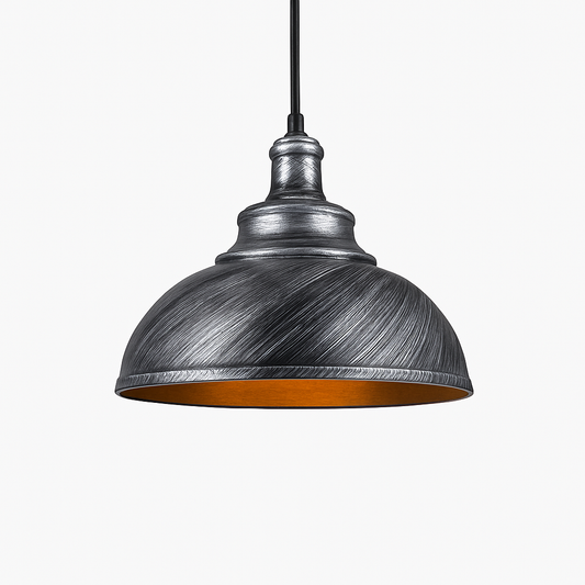 Lustre Suspension Métal Noir Style Industriel Vintage