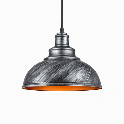Lustre Suspension Métal Noir Style Industriel Vintage