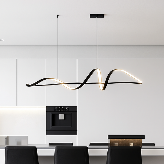Lustre Suspension LED Design Dimmable - Noir, Blanc ou Doré