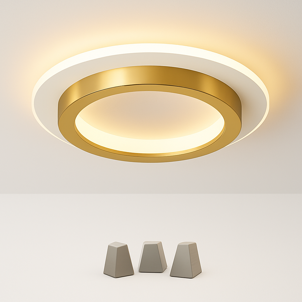 Plafonnier LED Moderne Bois & Métal - Éclairage Cosy ou Dynamique