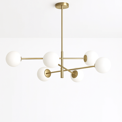 Lustre Nordique Verre & Laiton Moderne