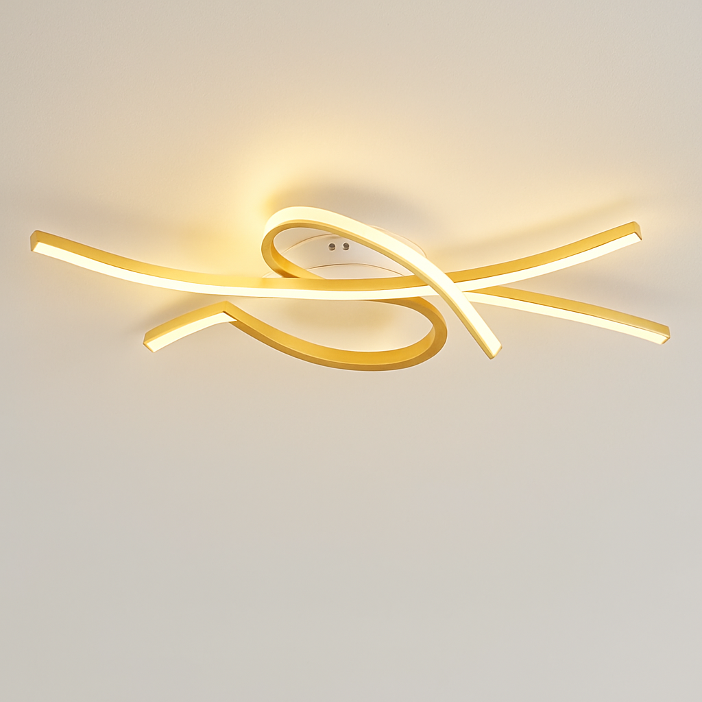 Plafonnier LED Moderne Noir ou Or - DAMIASMIL