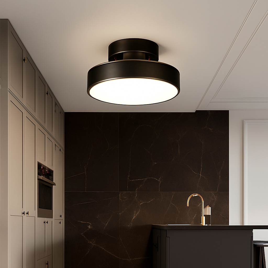 Plafonnier LED Rond Design Nordique Cuivre & Bronze