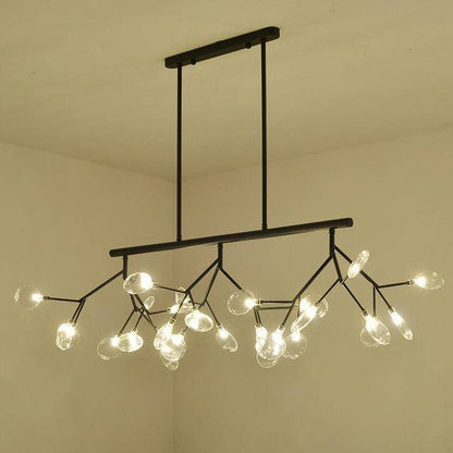 Lustre Design Métal Noir ou Doré LED Moderne