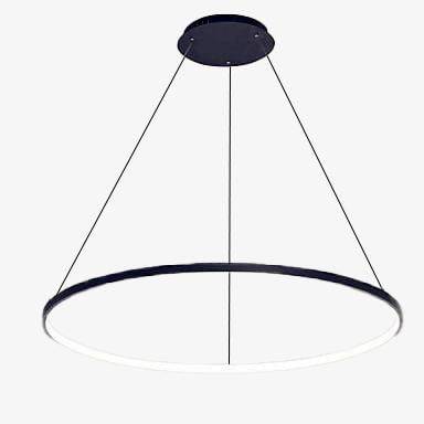 Lustre LED Cercle Design 80cm Noir ou Blanc