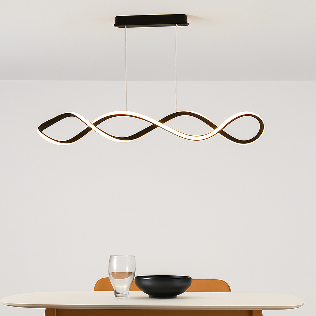 Lustre Suspendu LED Moderne Acier Inoxydable Brossé