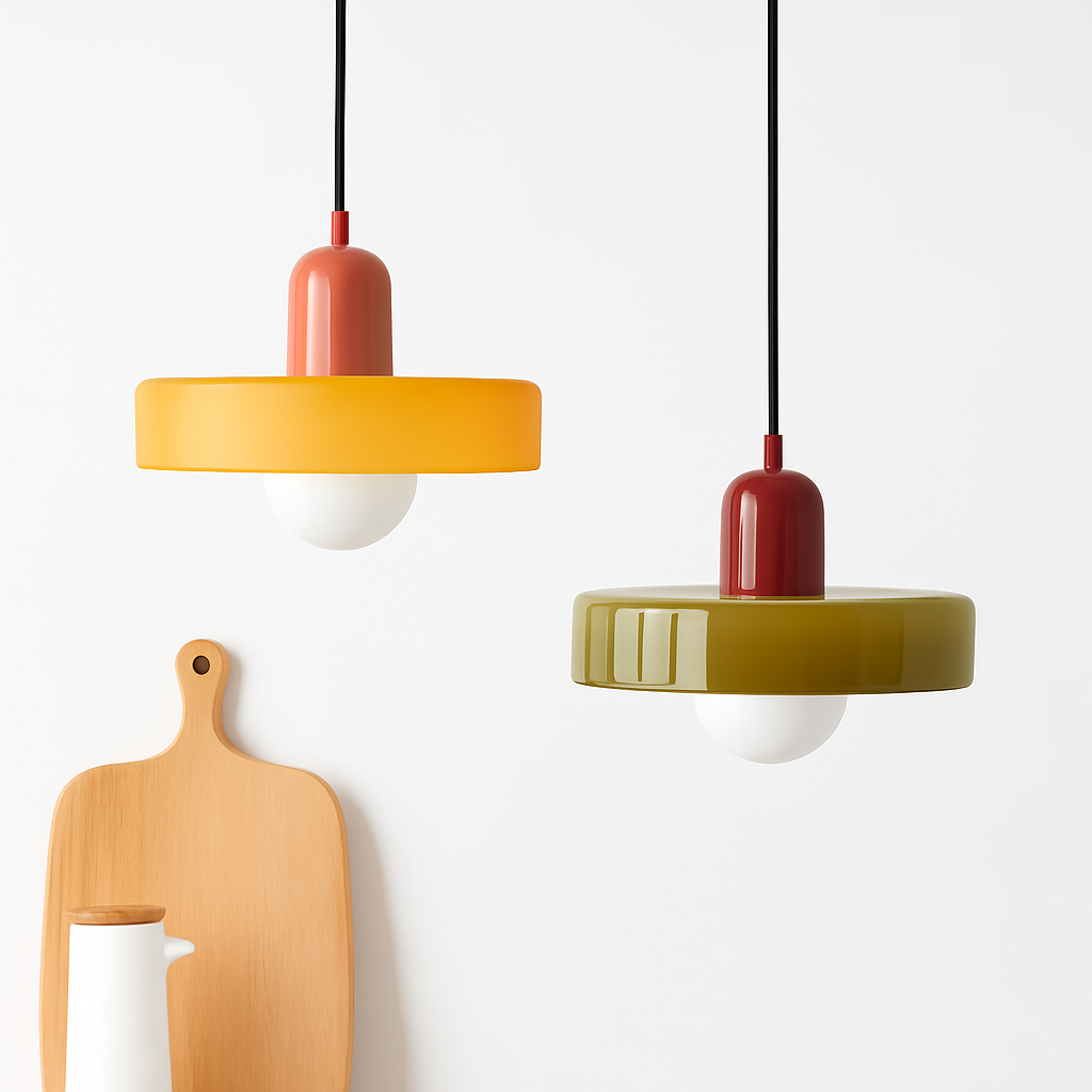 Suspension Vitrail Verre Coloré G9 LED 25cm