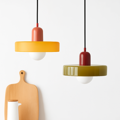 Suspension Vitrail Verre Coloré G9 LED 25cm