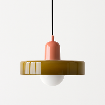Suspension Vitrail Verre Coloré G9 LED 25cm